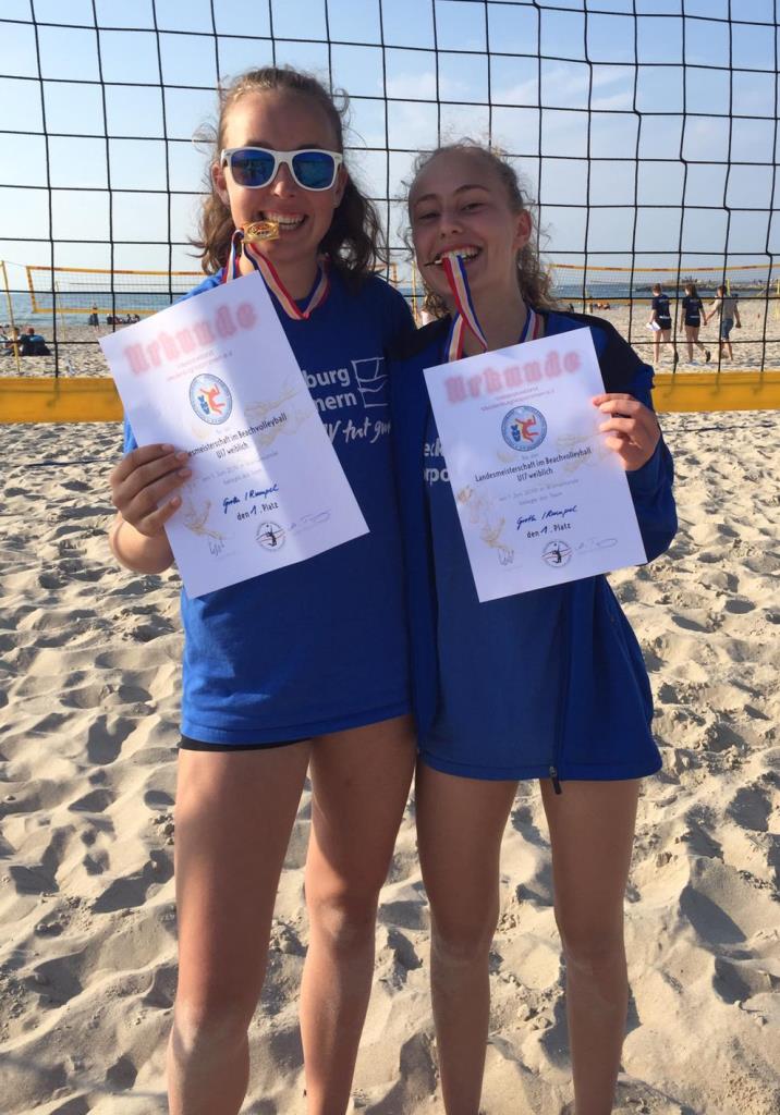 Luna und Shari sind erneut Beachvolleyballlandesmeister