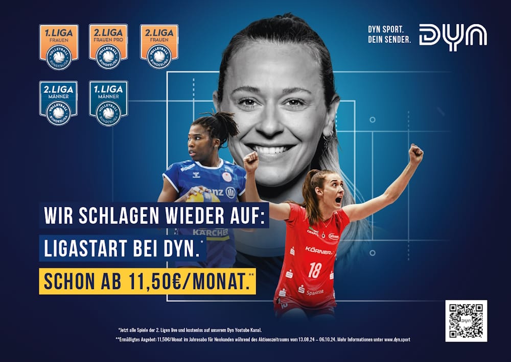Live-Übertragung aller Spiele bei Dyn Sports
