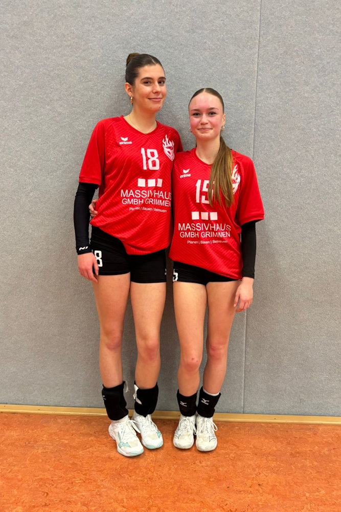 Verdiente MVP's des heutige Spieltags auf Stralsunder Seite: Freya und Emma (Foto: Christian Nürnberg)