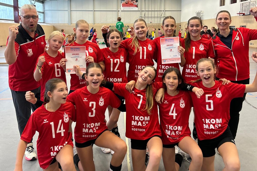 Beider Stralsunder Teams der U14 zeigte starke Leistungen beim Auftakt zur Landesmeisterschaft (Foto: Hanna Kajahn)