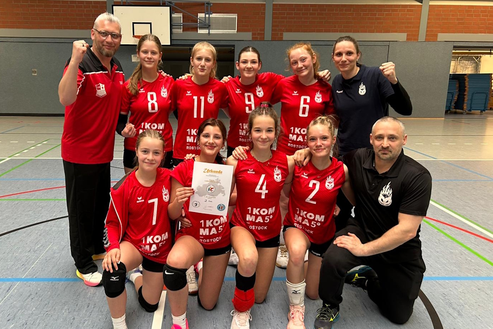 Spielerinnen und Trainerteam sind stolz auf den Einzug in die Finalrunde (Foto: Hanna Kajahn)